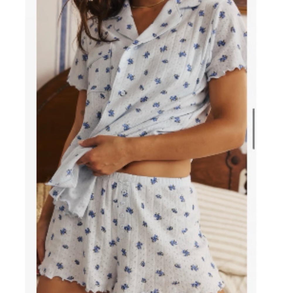 Nuuds ditsy pointelle pajama set